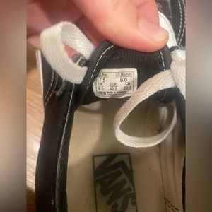 Black vans size 9